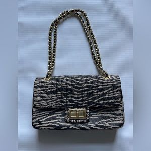 Karl Lagerfeld striped shoulder bag
